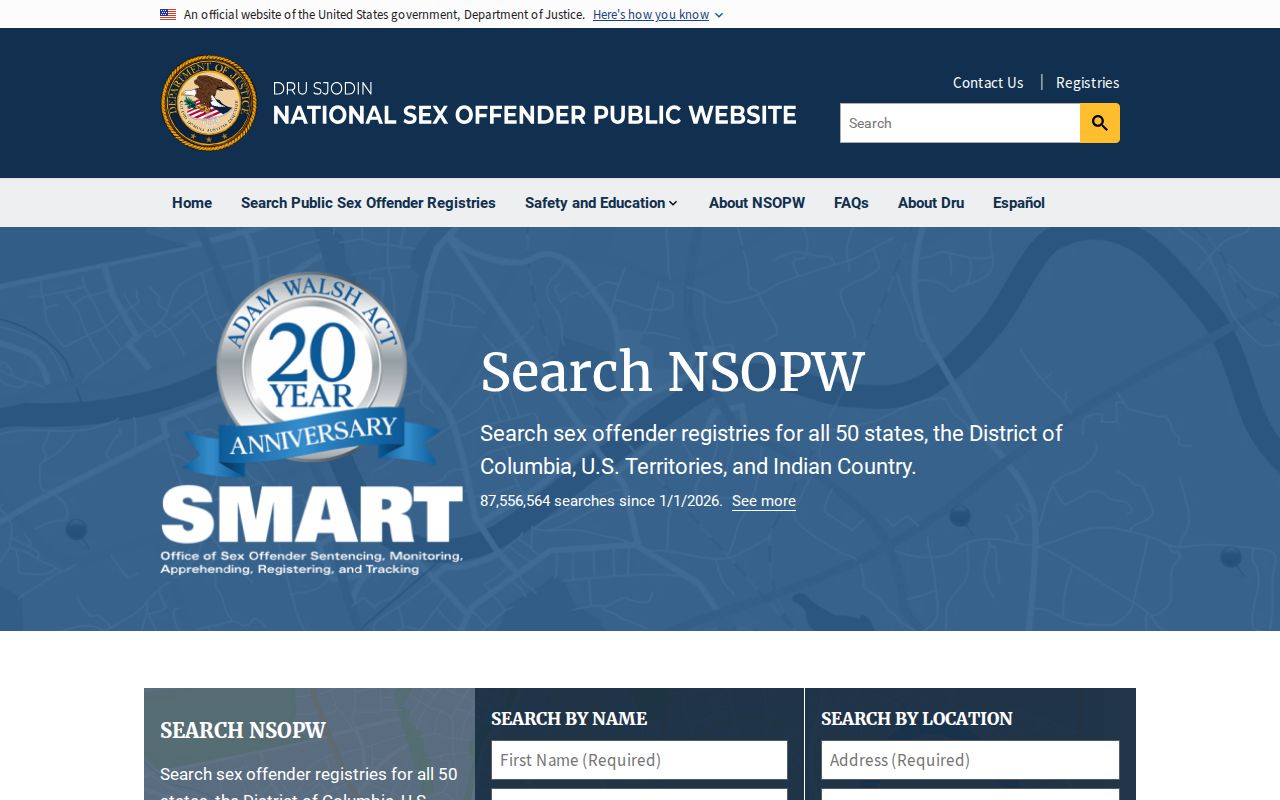 Benton County sex offender check through the national registry search